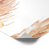 Bohemian Floral Pampas Vrijgezellenfeest Welkom Poster (Hoek)