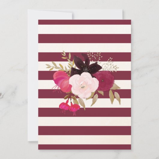 Bohemian Floral Post Wedding Brunch Uitnodiging (Achterkant)