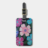 Bohemian Floral Print Bagagelabel (Voorkant verticaal)