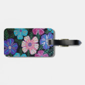 Bohemian Floral Print Bagagelabel (Achterkant horizontaal)