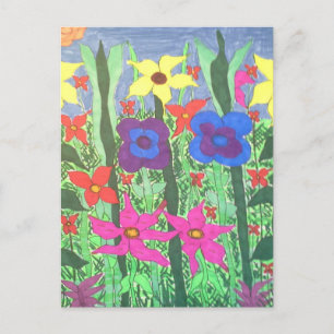 Bohemian Floral Print Briefkaart