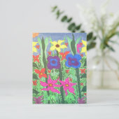 Bohemian Floral Print Briefkaart (Staand voorkant)