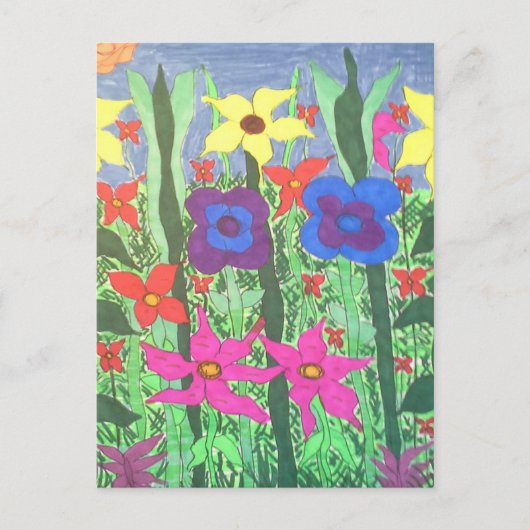 Bohemian Floral Print Briefkaart (Voorkant)