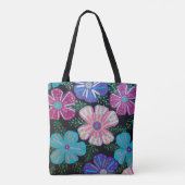 Bohemian Floral Print Tote Bag (Achterkant)