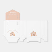 Bohemian Floral Rainbow Pink Pastel Favor Box Bedankdoosjes (Uitgevouwen)