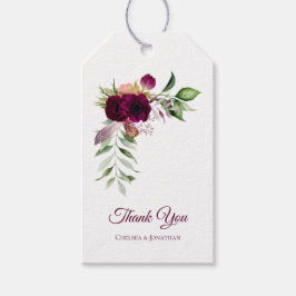 Bohemian Floral Romance Dank u Labels Cadeaulabel