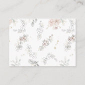 Bohemian Floral Rustic Wedding Finer - Gegevens Informatiekaartje (Achterkant)