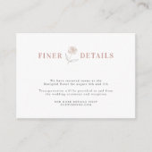 Bohemian Floral Rustic Wedding Finer - Gegevens Informatiekaartje (Voorkant)