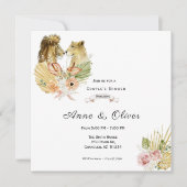 Bohemian Floral Safari Weddenschap Kaart (Voorkant)