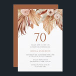 Bohemian Floral Terracotta Boho 70th Birthday Kaart<br><div class="desc">Bohemian Floral Terracotta Boho 70th Birthday Uitnodiging Zie bijbehorend collectie in Niche en Nest Store Veel bedankt</div>