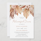 Bohemian Floral Terracotta Boho Rehearsal Dinner Kaart (Voorkant)