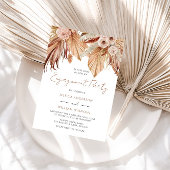 Bohemian Floral Terracotta Engagement Party Boho Kaart