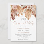 Bohemian Floral Terracotta Engagement Party Boho Kaart (Voorkant)