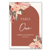 Bohemian Floral Terracotta & Ivory Wedding Invitat Kaart (Achterkant)