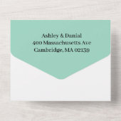 Bohemian Floral Terracotta Wedding All In One Uitnodiging (Achterkant)