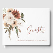 Bohemian Floral Terracotta Wedding Gastenboek (Voorkant)