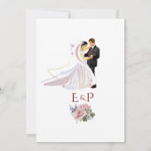 Bohemian Floral Terracotta Wedding Invitation Kaart (Achterkant)