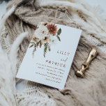 Bohemian Floral Terracotta Wedding Kaart<br><div class="desc">Bohemen Floral Terracotta Wedding Fall Wedding Invitation Bekijk collectie in Niche en Nest Store Veel bedankt</div>