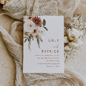 Bohemian Floral Terracotta Wedding Magnetische Uitnodiging