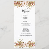 Bohemian Floral Terracotta Wedding Menu (Voorkant)