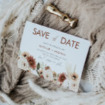 Bohemian Floral Terracotta Wedding Save The Date<br><div class="desc">Bohemian Floral Terracotta Wedding Save the Date Zie collectie matching in Niche and Nest Store</div>