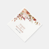 Bohemian Floral Terracotta Wedding Servet (Hoek)