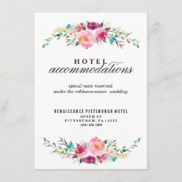 Bohemian Floral Wedding Hotel Kaart