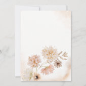 Bohemian Floral Wedding Kaart (Achterkant)