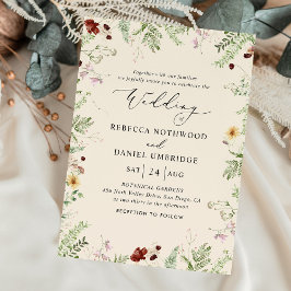 Bohemian Floral Wedding Kaart