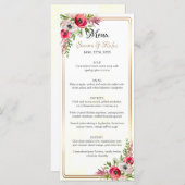 Bohemian Floral Wedding Menu (Voorkant / Achterkant)