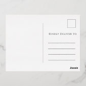 Bohemian Floral Wedding Save the Date Roos Gold Folie Uitnodiging Briefkaart (Achterkant)