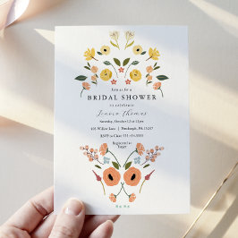 Bohemian Floral Wildflower Vrijgezellenfeest Kaart