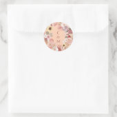 Bohemian Floral Wreath Caramel Initials Stickers (Tas)