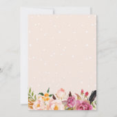 Bohemian Floral Wreath Feather Boho Save the Date (Achterkant)