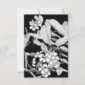 Bohemian Floral Zwart Wit RSVP-kaart RSVP Kaartje (Achterkant)