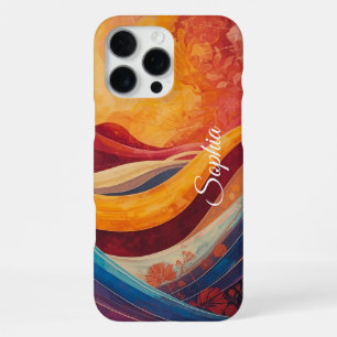 Bohemian Flow - Levendige golf Abstracte kunst Pri iPhone 16 Pro Max Hoesje