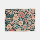 Bohemian Flower Fabric Fleece Deken (Voorkant (Horizontaal))