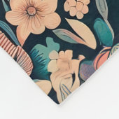 Bohemian Flower Fabric Fleece Deken (Hoek)