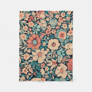 Bohemian Flower Fabric Fleece Deken