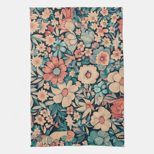 Bohemian Flower Keukenhanddoek (Verticaal)
