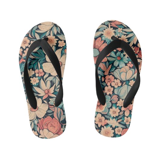 Bohemian Flower Pillow Hoesje Kinder Teenslippers (Voetbed)