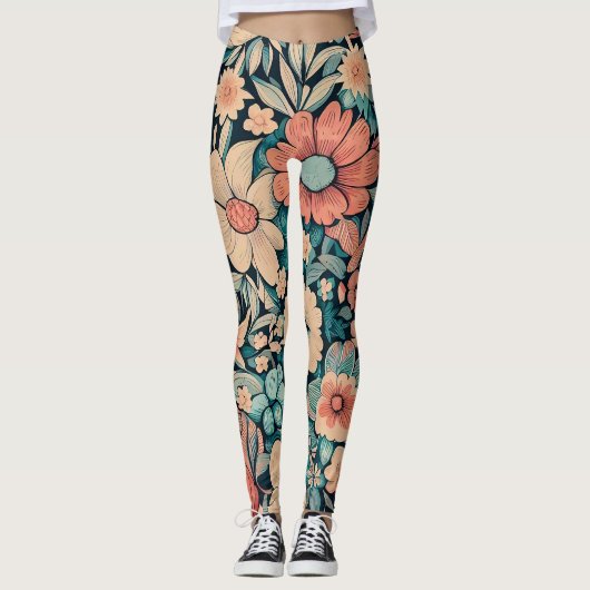 Bohemian Flower Pillow Hoesje Leggings (Voorkant)