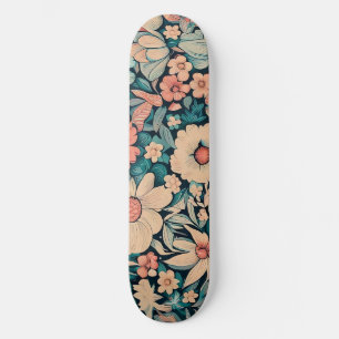 Bohemian Flower Pillow Hoesje Persoonlijk Skateboard