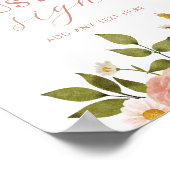 Bohemian Flowers Aangepaste Sign Poster (Hoek)