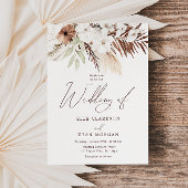 Bohemian Flowers Modern Boho Wedding Kaart