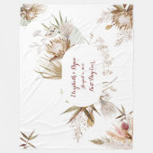 Bohemian Flowers Wedding Couple Fleece Deken (Voorkant)