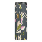 Bohemian Foliage Pattern Monogram Thermal Tumbler Thermosbeker (Achterkant)