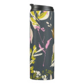 Bohemian Foliage Pattern Monogram Thermal Tumbler Thermosbeker (Geroteerd rechts)