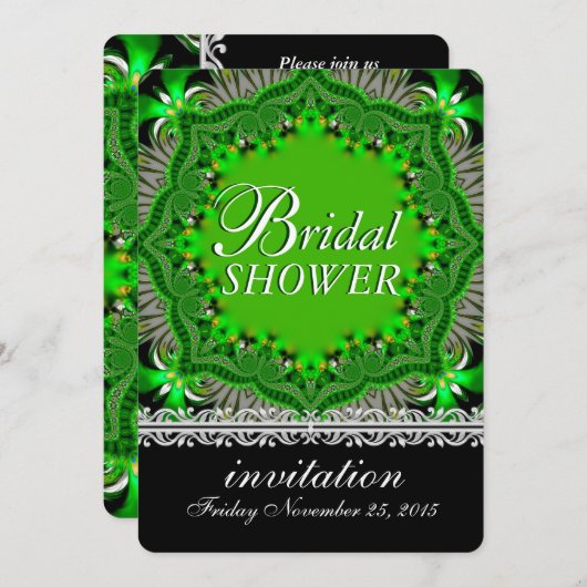 Bohemian Forest Garden Green Vrijgezellenfeest Par Kaart (Voorkant / Achterkant)