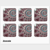 Bohemian Fractal Vierkante Sticker (Vel)